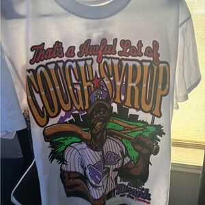 White Graphic Tee with Colorful Print